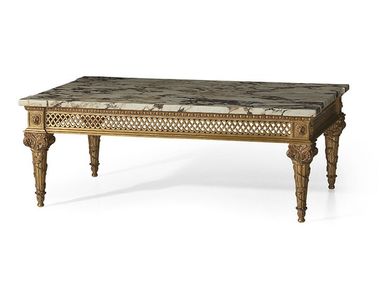 Rectangular marble coffee table MG4207 OAK