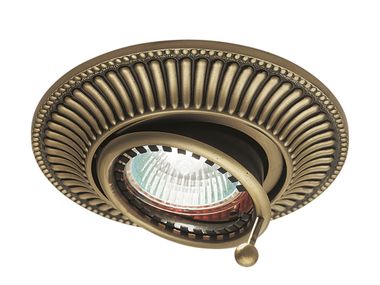 Faretto da incasso orientabile rotondo in ottone MIA DL7803 Possoni Illuminazione