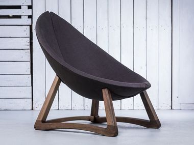 Poltrona a slitta in tessuto MINAS HOOKL und STOOL