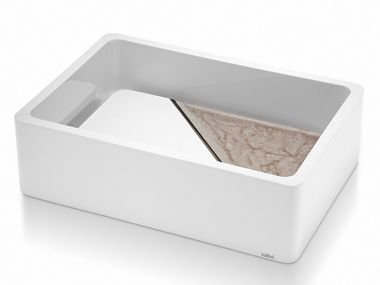 Lavabo da appoggio rettangolare in resina MINI-TRAY Vallvé