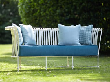 Divano da giardino in acciaio inox a 3 posti MOLLE | Divano da giardino OFFICINACIANI