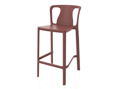 High polypropylene stool with back BARCELONA MONTEFORTE
