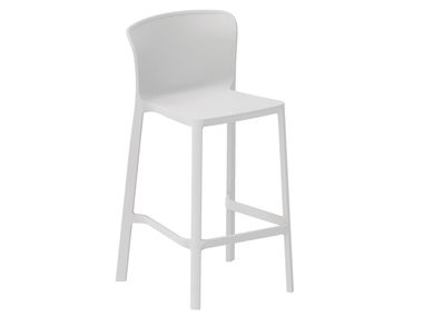 High polypropylene stool with back BROOKLYN MONTEFORTE