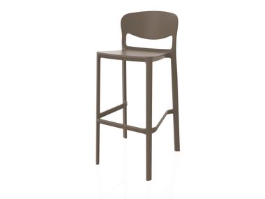 High polypropylene stool with back NAIROBI MONTEFORTE