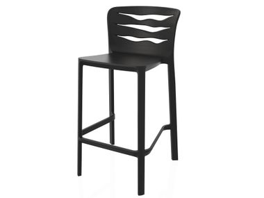 High polypropylene stool with back OSLO MONTEFORTE