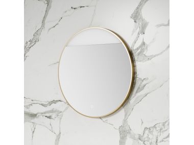 LUXE Round framed wall-mounted mirror By LUSSO