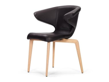 Upholstered chair with armrests MUNICH