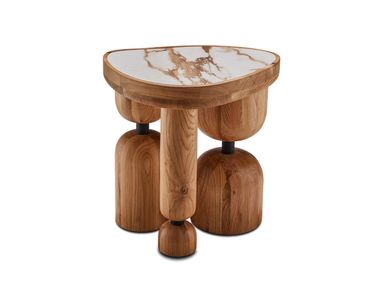 Mesa de centro de madeira maciça de três pernas NIOMÉ MW Design