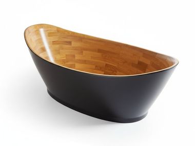 Freestanding oak bathtub TRANQUILITY MW Design