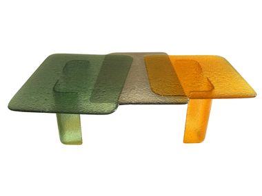 Rectangular Murano glass coffee table COLOR PLAY MAPS Mademoiselle Jo