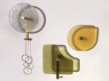 Murano glass coat rack GLOWY Mademoiselle Jo