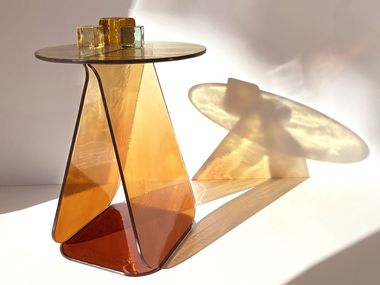 Round Murano glass coffee table YOUMY AMBRE Mademoiselle Jo