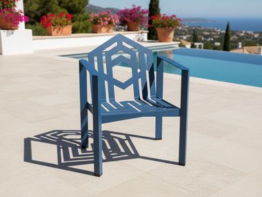 Steel armchair with armrests ANTONIN Maison Arpelli