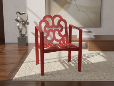 Steel armchair with armrests ANTONIN Maison Arpelli