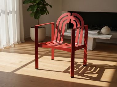 Steel armchair with armrests ANTONIN Maison Arpelli