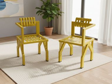 Steel armchair LOUIS Maison Arpelli