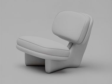 Ceramic and fabric armchair ZLIT Makhno Product