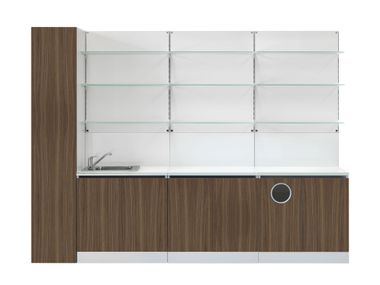 Modular salon display unit EASY M. COMPONENTS Maletti