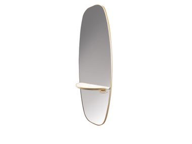 Specchio ovale con mensola da parete ECLIPSE WALL Maletti