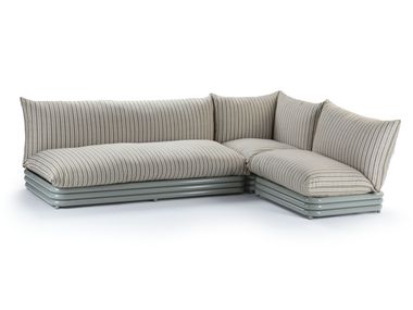 Sofá modular de exterior en tejido con base de acero inoxidable DUNA Mambo Unlimited Ideas