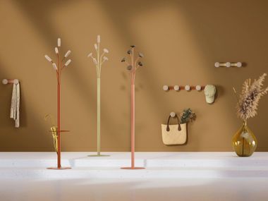 Steel and wood coat stand LOTUS Manade