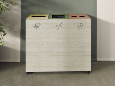 Gettacarte in melamina per raccolta differenziata PICK'UP WOOD Manade