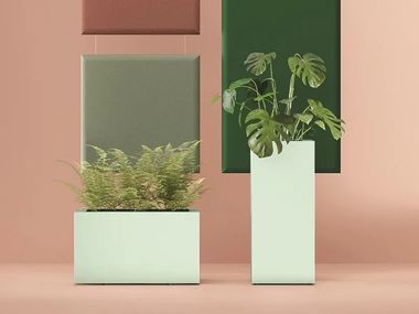 Powder coated steel planter PICK'UP Manade