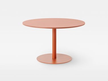 Steel table with central base 250 Mara