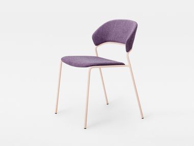Upholstered stackable polypropylene chair AERA SOFT 2000 Mara