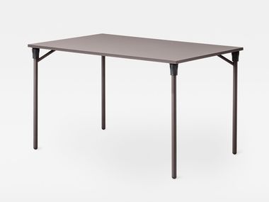 Folding rectangular metal table PIUMA