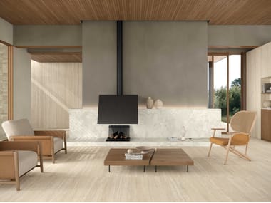 Marca Corona, SCULTOREA DELICATA TRAVERTINO DORATO Pavimento/rivestimento in gres porcellanato