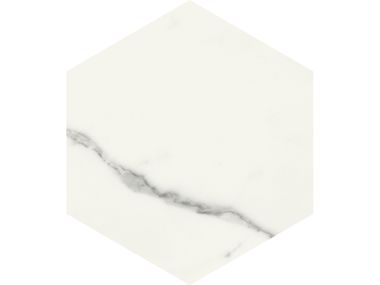 Pavimento/rivestimento in gres porcellanato effetto marmo SCULTOREA ESAGONA STATUARIO VENA ARGENTO Marca Corona