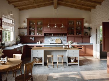 Cozinha de madeira com puxadores ADALISE Marchi Cucine