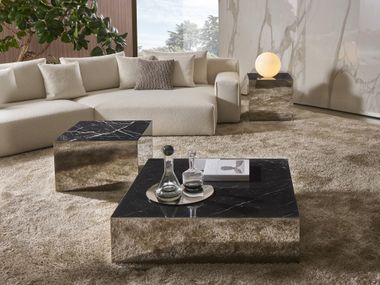 Square marble central coffee table ARTHUR Marelli