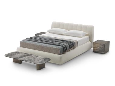 Fabric double bed with upholstered headboard MILO Marelli