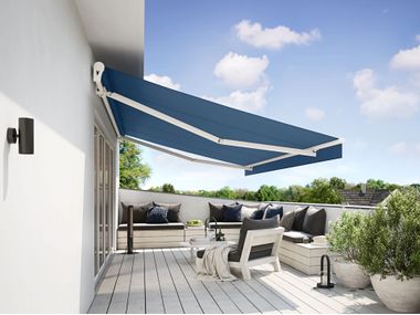 Box extruded aluminium and fabric awning MARKILUX 1300 Markilux