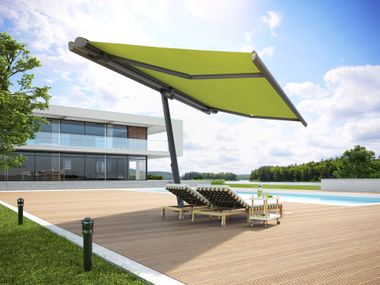Freestanding Folding arm awning MARKILUX PLANET Markilux