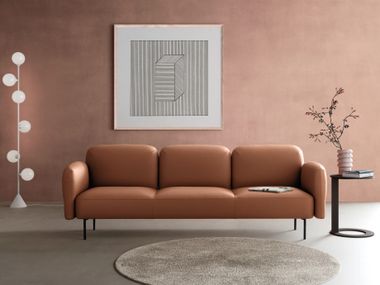 3 seater Straight leather sofa BOLD Martex