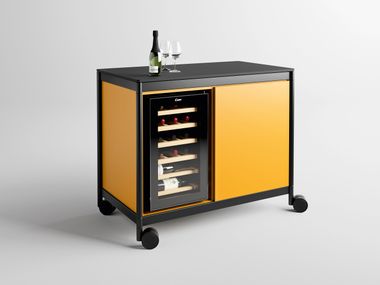 Mobile bar with wine cooler FLUIDO KITCHENETTE Martex