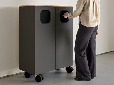 Gettacarte con ruote per raccolta differenziata GALAXY Martex