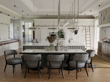 Einbauküche mit Kücheninsel VILLA Martini Interiors