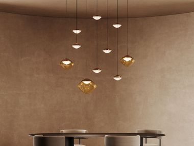 LED blown glass pendant lamp ANTESIA C10 CB 120 Masiero
