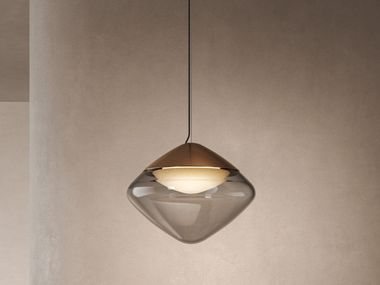 LED dimmable blown glass pendant lamp ANTESIA S1 35 Masiero