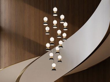 Luminária pendente LED de metal BOZU S1 Masiero