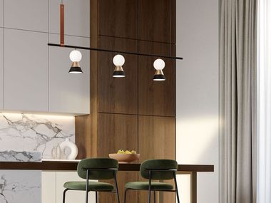 Luminária pendente LED de metal BOZU S3 LN Masiero