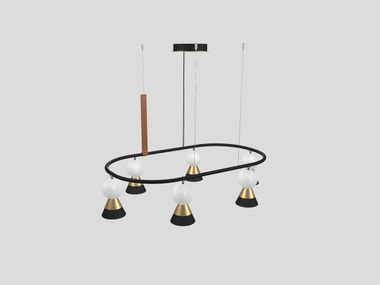 Luminária pendente LED de metal BOZU S6 OV Masiero