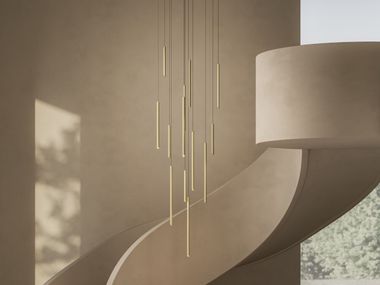 LED brass pendant lamp NA-AR C13 PB 100 Masiero