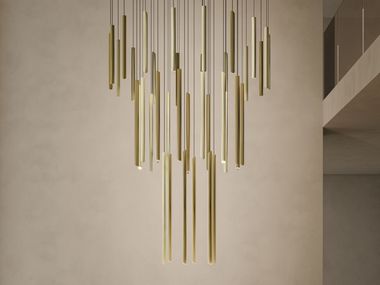 LED brass pendant lamp NA-AR CLUSTER 39 Masiero