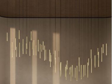 LED brass pendant lamp NA-AR CLUSTER 54 Masiero