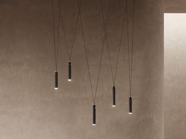LED painted metal pendant lamp SERICA DOT C5 Masiero